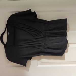 Black peplum crop top